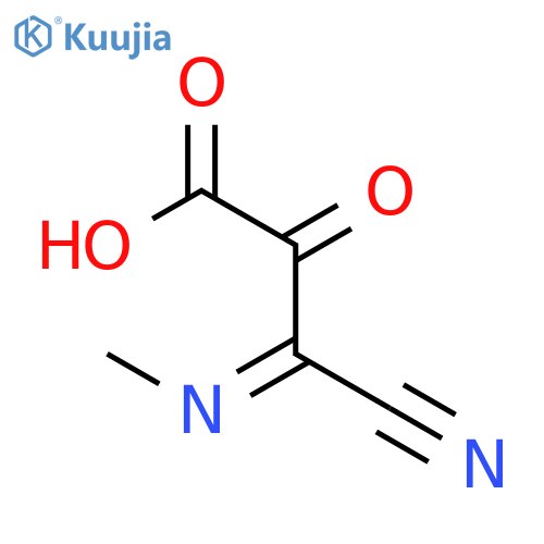(E)-3-Cyano-3-(methylimino)-2-oxopropanoic acid structure
