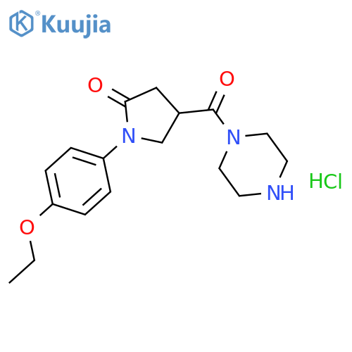 1-(4-ethoxyphenyl)-4-(piperazin-1-ylcarbonyl)pyrrolidin-2-one hydrochloride (1:1) structure