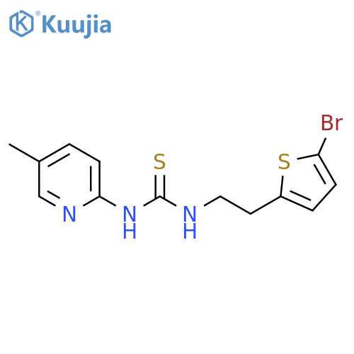 Thiourea, N-[2-(5-bromo-2-thienyl)ethyl]-N'-(5-methyl-2-pyridinyl)- structure