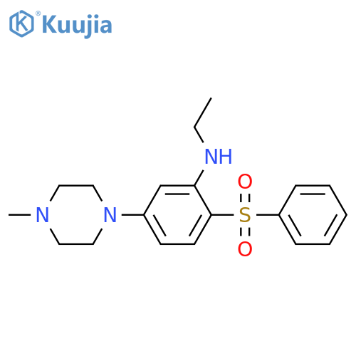 BENZENAMINE, N-ETHYL-5-(4-METHYL-1-PIPERAZINYL)-2-(PHENYLSULFONYL)- structure