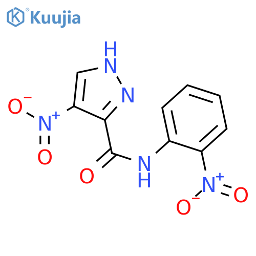 4-Nitro-N'-3-(2-nitrophenyl)-4H-pyrazole-3-carboxamide structure