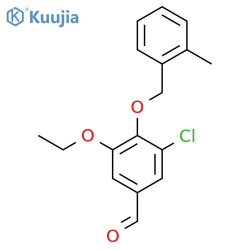 3-Chloro-5-ethoxy-4-[(2-methylbenzyl)oxy]benzaldehyde structure