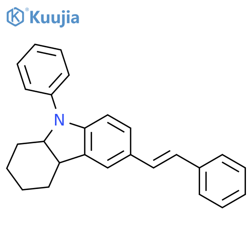 1H-Carbazole, 2,3,4,4a,9,9a-hexahydro-9-phenyl-6-(2-phenylethenyl)- structure
