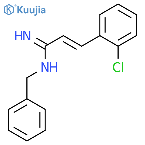 2-Propenimidamide, 3-(2-chlorophenyl)-N-(phenylmethyl)-, (2E)- structure