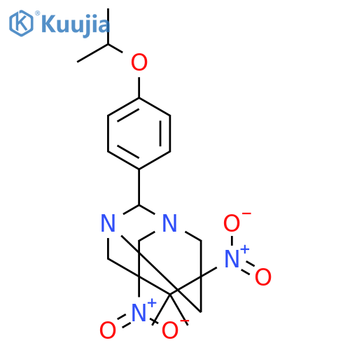 <br>(1R,3S,5s,7s)-2-(4-isopropoxyphenyl)-6,6-dimethyl-5,7-dinitro-1,3-diazaadam antane structure