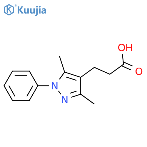 3-(3,5-dimethyl-1-phenyl-1H-pyrazol-4-yl)propanoic acid structure