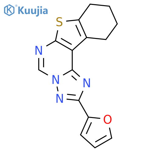 <br>2-(2-furyl)-8,9,10,11-tetrahydro[1]benzothieno[3,2-e][1,2,4]triazolo[1,5-c] pyrimidine structure