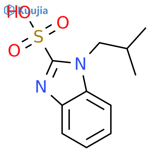 1-(2-methylpropyl)-1H-1,3-benzodiazole-2-sulfonic acid structure
