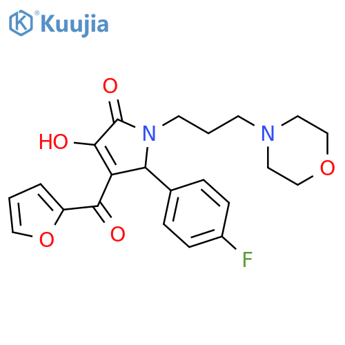 5-(4-fluorophenyl)-4-(furan-2-carbonyl)-3-hydroxy-1-3-(morpholin-4-yl)propyl-2,5-dihydro-1H-pyrrol-2-one structure
