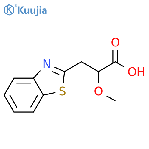 3-(1,3-benzothiazol-2-yl)-2-methoxypropanoic acid structure