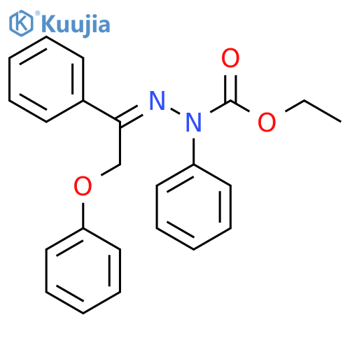 Hydrazinecarboxylic acid, (2-phenoxy-1-phenylethylidene)phenyl-, ethylester, (2Z)- structure