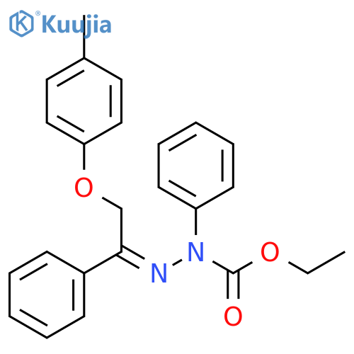 Hydrazinecarboxylic acid,[2-(4-methylphenoxy)-1-phenylethylidene]phenyl-, ethyl ester, (2Z)- structure