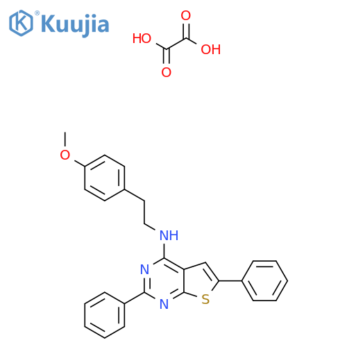 N-2-(4-methoxyphenyl)ethyl-2,6-diphenylthieno2,3-dpyrimidin-4-amine; oxalic acid structure