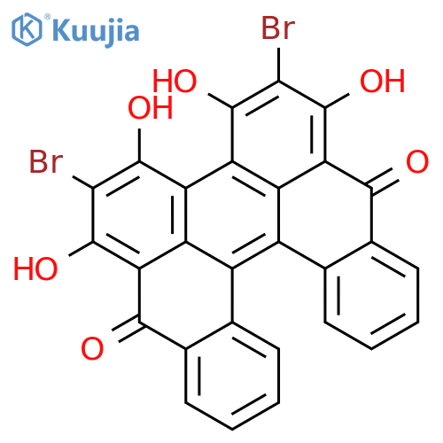 Dibenzo[a,o]perylene-7,16-dione, 2,5-dibromo-1,3,4,6-tetrahydroxy- structure
