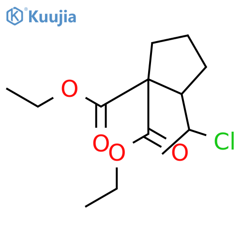 1,1-Cyclopentanedicarboxylic acid, 2-(1-chloroethyl)-, diethyl ester structure