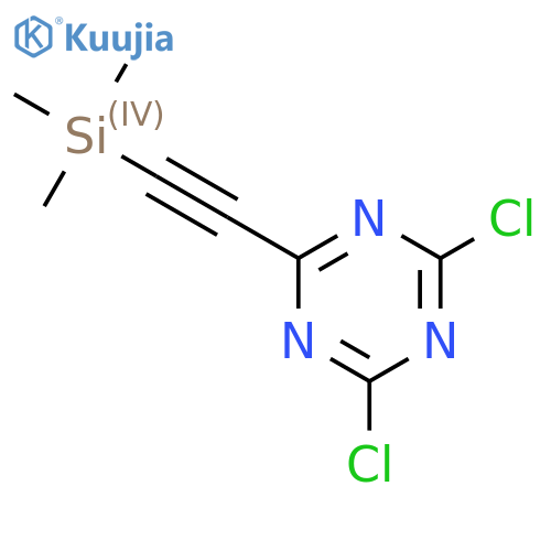 2,4-dichloro-6-2-(trimethylsilyl)ethynyl-1,3,5-triazine structure