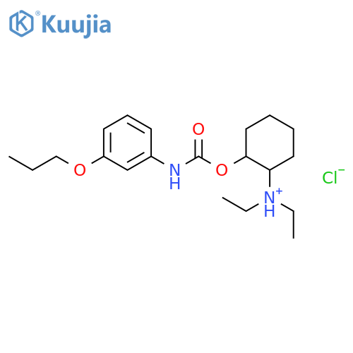 (1R,2R)-N,N-diethyl-2-{[(3-propoxyphenyl)carbamoyl]oxy}cyclohexanaminium chloride structure