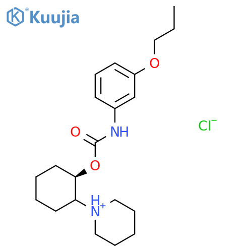 Carbamic acid,(3-propoxyphenyl)-, 2-(1-piperidinyl)cyclohexyl ester, monohydrochloride,trans- (9CI) structure