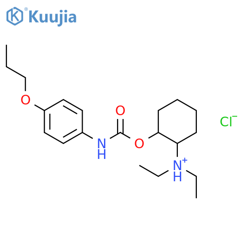 (1R,2R)-N,N-diethyl-2-{[(4-propoxyphenyl)carbamoyl]oxy}cyclohexanaminium chloride structure