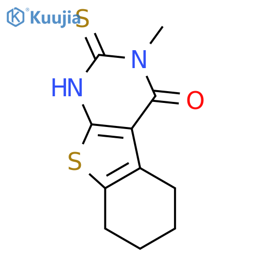4-methyl-5-sulfanyl-8-thia-4,6-diazatricyclo[7.4.0.02,?]trideca-1(9),2(7),5-trien-3-one structure
