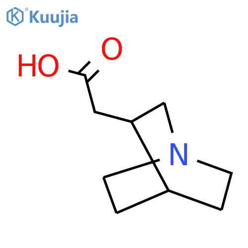 2-{1-azabicyclo[2.2.2]octan-3-yl}acetic acid structure