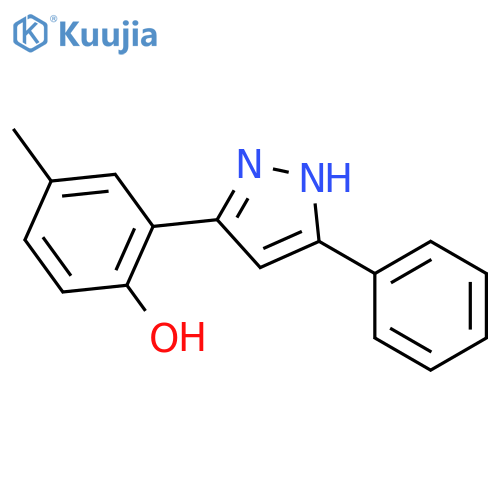4-methyl-2-(5-phenyl-1h-pyrazol-3-yl)phenol structure
