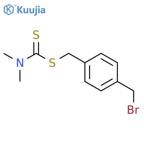 Carbamodithioic acid, dimethyl-, [4-(bromomethyl)phenyl]methyl ester structure