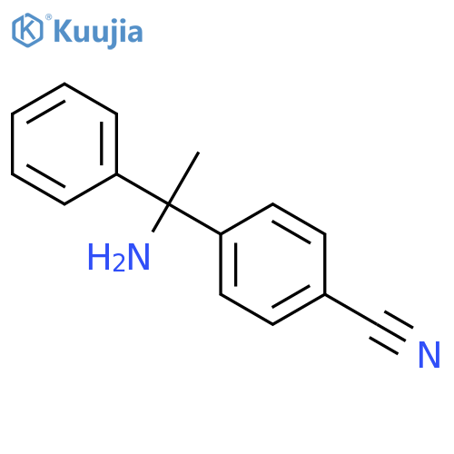 Benzonitrile, 4-(1-amino-1-phenylethyl)-, (-)- structure