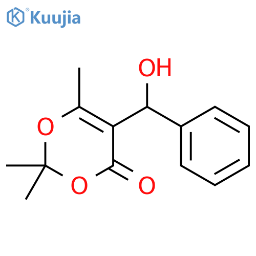 4H-1,3-Dioxin-4-one, 5-(hydroxyphenylmethyl)-2,2,6-trimethyl- structure