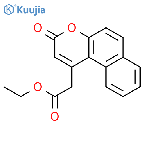 3H-Naphtho[2,1-b]pyran-1-acetic acid, 3-oxo-, ethyl ester structure