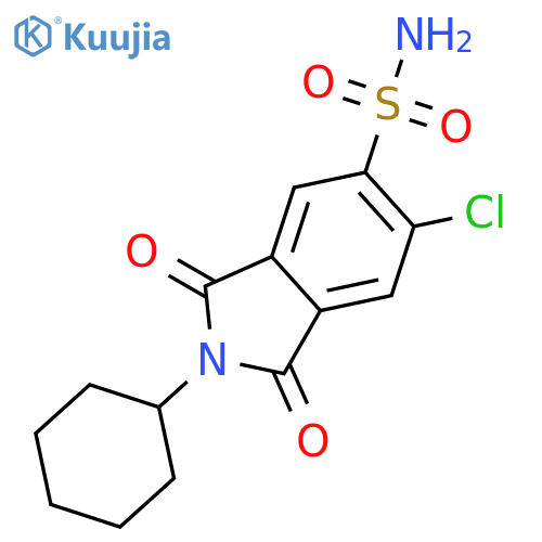 6-Chloro-2-cyclohexyl-2,3-dihydro-1,3-dioxo-1H-isoindole-5-sulfonamide structure