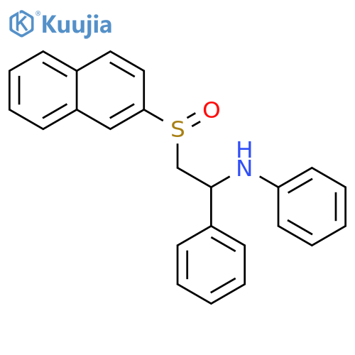 N-[2-(naphthalen-2-ylsulfinyl)-1-phenylethyl]aniline structure