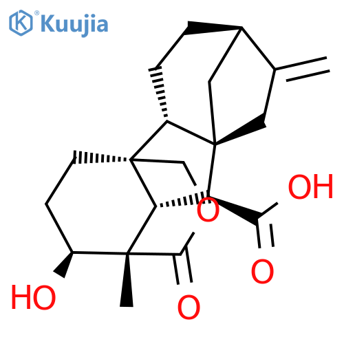 (1R,2R,5R,8R,9S,10S,11S,17S)-17-Hydroxy-11-methyl-6-methylidene-12-oxo-13-oxapentacyclo[9.3.3.15,8.01,10.02,8]octadecane-9-carboxylic acid structure