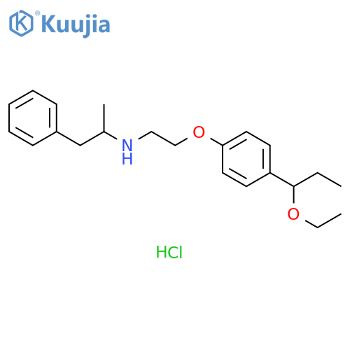 Benzeneethanamine, N-[2-[4-(1-ethoxypropyl)phenoxy]ethyl]-a-methyl-,hydrochloride structure