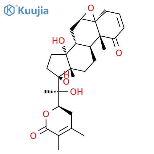 (5beta,6beta,17alpha,22R)-14,17,20-trihydroxy-5,6:22,26-diepoxyergosta-2,24-diene-1,26-dione structure