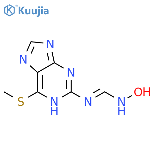 Methanimidamide, N-hydroxy-N'-[6-(methylthio)-1H-purin-2-yl]- structure