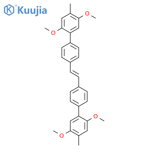 1,1'-Biphenyl, 4,4''-(1E)-1,2-ethenediylbis[2',5'-dimethoxy-4'-methyl- structure