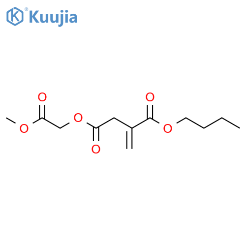 Butanedioic acid, methylene-, 1-butyl 4-(2-methoxy-2-oxoethyl) ester structure