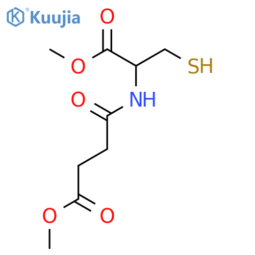 Butanoic acid, 4-[[(1R)-1-(mercaptomethyl)-2-methoxy-2-oxoethyl]amino]-4-oxo-, methyl ester structure