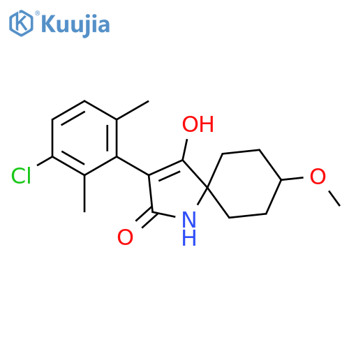 1-Azaspiro[4.5]dec-3-en-2-one,3-(3-chloro-2,6-dimethylphenyl)-4-hydroxy-8-methoxy- structure