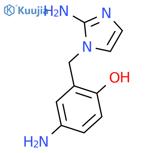 Phenol, 4-amino-2-[(2-amino-1H-imidazol-1-yl)methyl]- structure