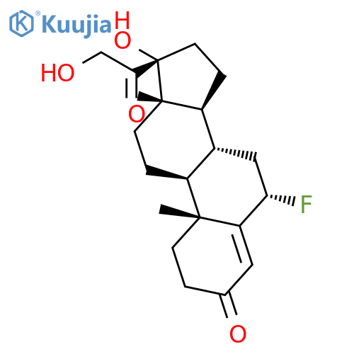 Pregn-4-ene-3,20-dione, 6-fluoro-17,21-dihydroxy-, (6a)- structure
