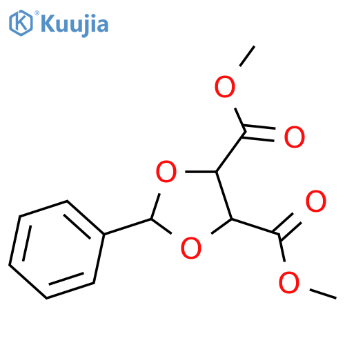 1,3-Dioxolane-4,5-dicarboxylicacid, 2-phenyl-, 4,5-dimethyl ester, (4R,5R)- structure