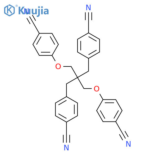 4,4'-[{2,2-Bis[(4-cyanophenyl)methyl]propane-1,3-diyl}bis(oxy)]dibenzonitrile structure
