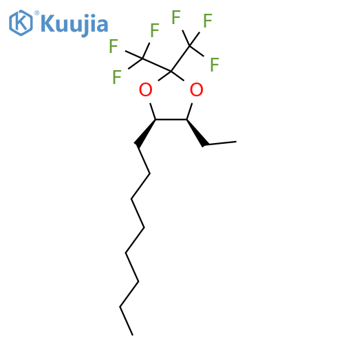1,3-Dioxolane, 4-ethyl-5-octyl-2,2-bis(trifluoromethyl)-, cis- structure