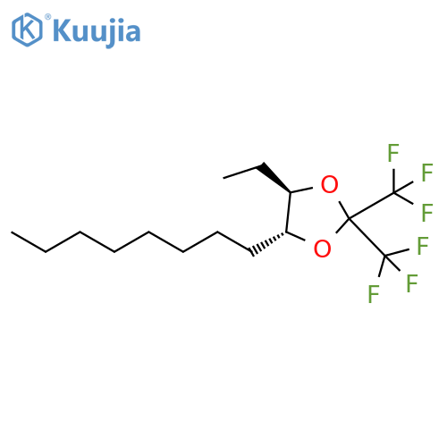 1,3-Dioxolane, 4-ethyl-5-octyl-2,2-bis(trifluoromethyl)-, trans- structure
