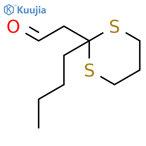 1,3-Dithiane-2-acetaldehyde, 2-butyl- structure