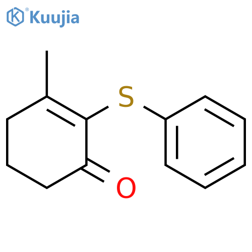 2-Cyclohexen-1-one, 3-methyl-2-(phenylthio)- structure