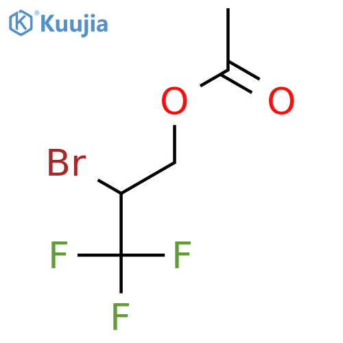 2-Bromo-3,3,3-trifluoropropyl acetate structure