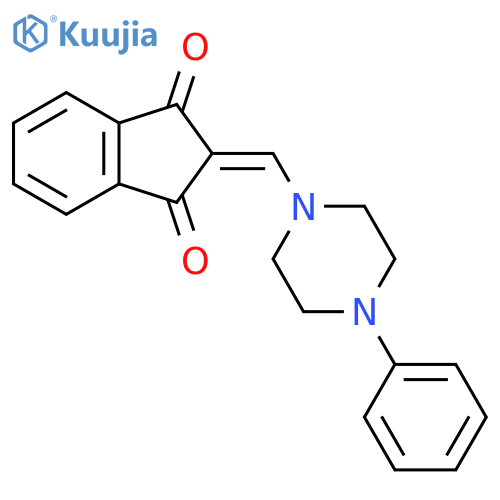 2-((4-Phenylpiperazinyl)methylene)indane-1,3-dione structure